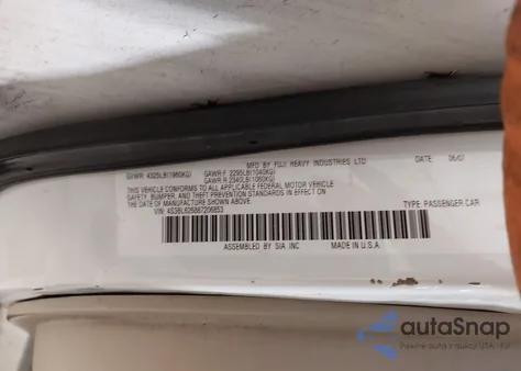 2008 Subaru Legacy 2.5I Limited from USA, damaged, VIN 4S3BL626887206853